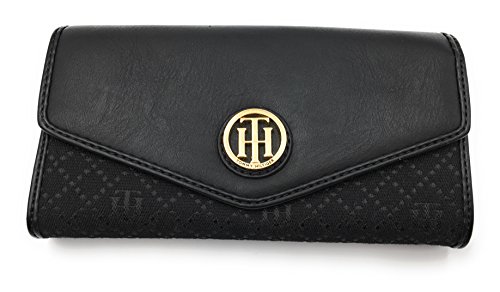 Preisvergleich Produktbild Tommy Hilfiger Geldbörse, Wallet, Damen, schwarz, 19x10x3cm, Reißverschluss, Kreditkartenfächer