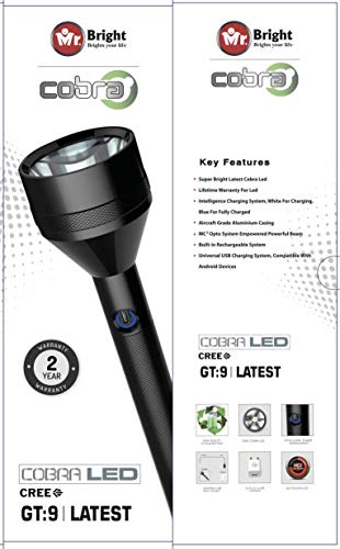 Image of Mr Bright CREE Cobra Series Rechargeable Metal Torch GT9 with 3200 metres Range