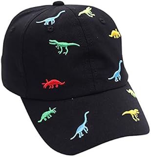 Miyanuby Baby Kids Baseball Caps Cotton Adjustable Summer Sun Hats for Toddler Baby Boys Girls Cartoon Dinosaur Hats