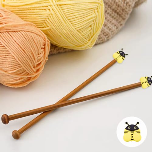 Image of 10 Pack Cute Little Bee Needle Point Protection Needle Stoppers Knitting Tools Knitting Supplies Accessories