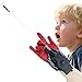 Lumhew Spider Web Shooters, Web Launcher with Gloves, Realistic Web-Slinging Action Safe and Fun Superhero Toy for Men and Kids - Black