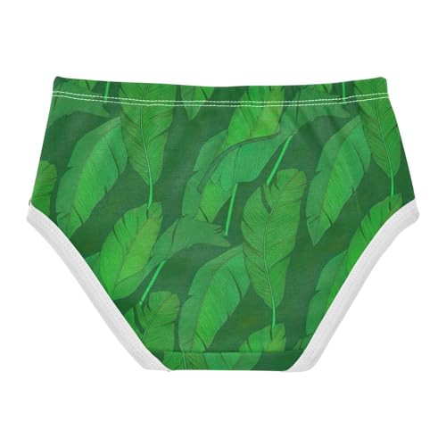 Joisal Tropical Banana Leaves Green Girls Underwear Toddlers 2t Cotton Girl Panties Cute Stylish Briefs Undies Kids2