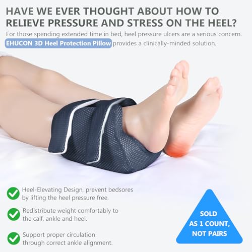 Image of 3D Heel Protectors for Pressure Sores,Ankle Elevation Pillow Foot Support Cushion for Bed Sores,Heel Cushions for Heel Pain Relief
