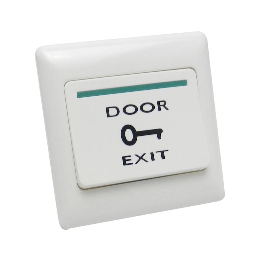 secuyre formDoor Exit Push Release Button Switch for Electric Access Control Color-White | Exit Switch for Access Control - Plastic
