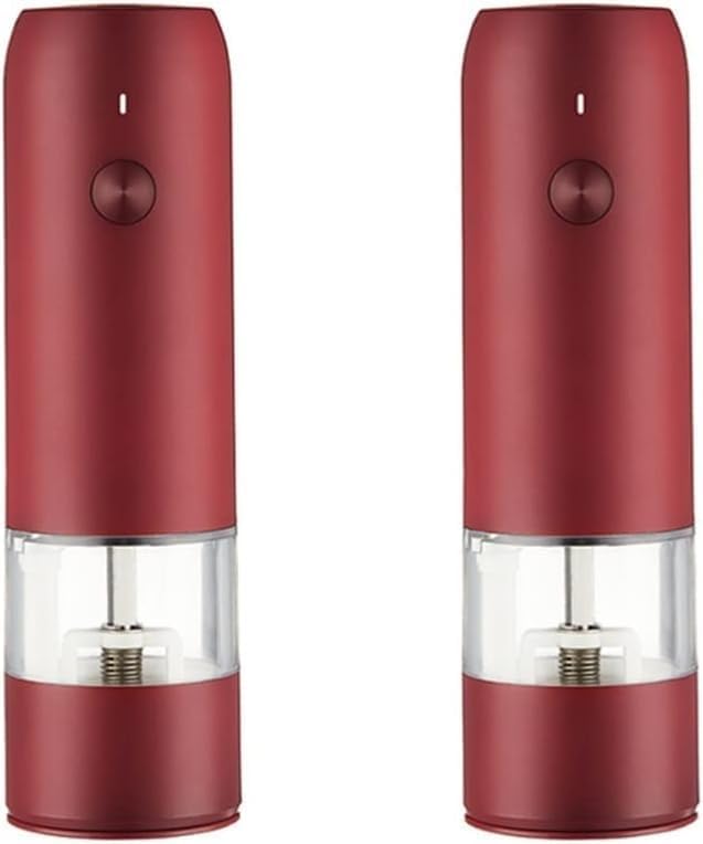 2Pcs Electric Salt Pepper Grinder Set USB Charge Spice Mill Grinder Adjustable Coarseness Pepper Mill Grinder Kitchen Tools (Color : D)