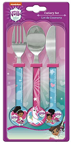 Nella the Princess Knight 83299 Juego de Cubiertos, Acero Inoxidable, Rosa