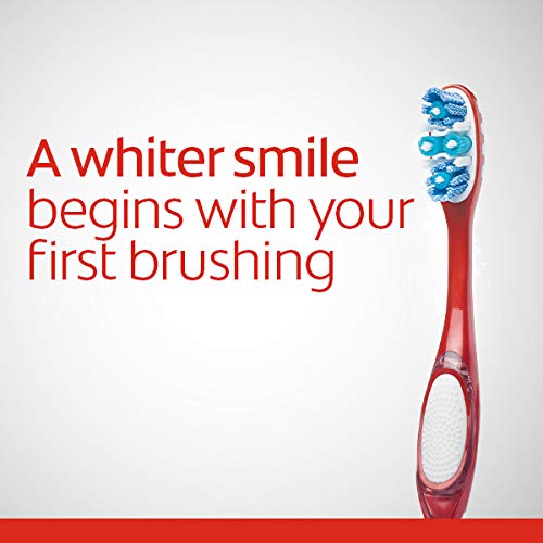 Colgate 360 Optic White Advanced Toothbrush, Medium Toothbrush For Adults,2 Count (Pack Of 1) #TOP1