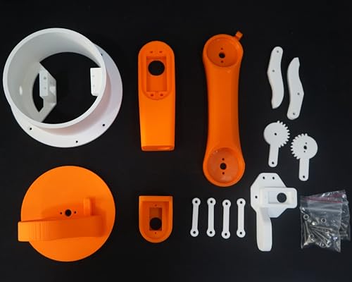 Image of Bench Robotics STEM Robot Arm Smartphone Controlled || Educational DIY Kit (3D Printed Parts) (Industrial Orange)
