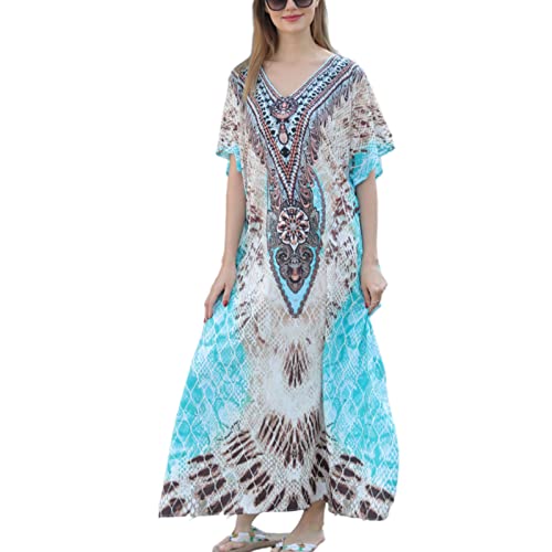 Robe de plage longue et ample imprimée pour sublimer vos journées ensoleillées au bord de l'eau