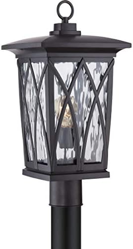 Quoizel Grover 1-Light Mystic Black Outdoor Post Lantern