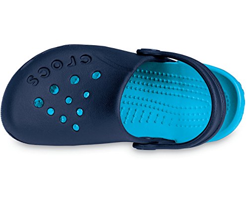 Image of crocs Kids Unisex Electro Navy and Electric Blue Clogs and Mules - J1