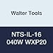 Walter Tools NTS-IL-16 040W WXP20 Carbide NTS Threading Inserts, Internal Thread, Full Profile, Whitworth (Pack of 10)