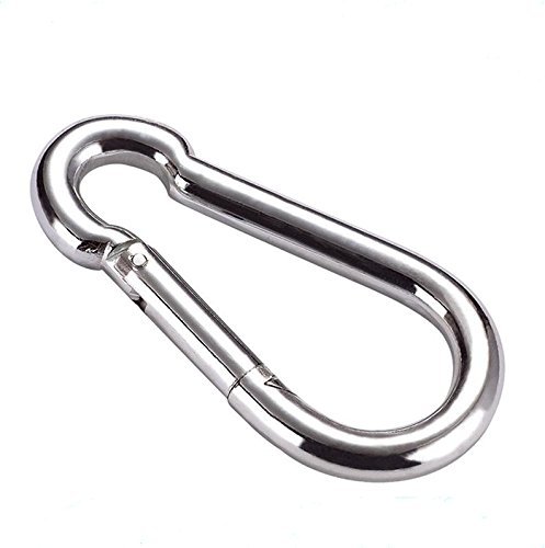 Shentian Pack of 10 Carabiner Na-und 60 x 6 Galvanised Climbing Hooks, mountaineering buckle