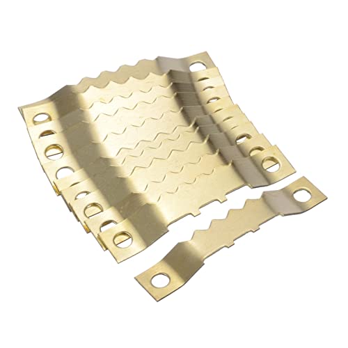 Image of Picture Hanging Kit for Picture Frame Fixing 100 Sets Gold Saw Tooth Hangers Canvas Picture Frame Hanging Hooks With Screws Sawtooth Hangers 45*8mm DIY Hardware Tools Assorted Picture Hanger Set for H