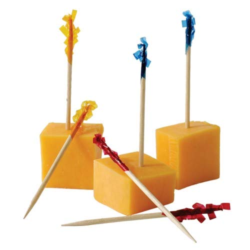Perfect Stix Sandwich Frill Picks, 4"Assorted, FP4-2000ct (Pack of 2000)