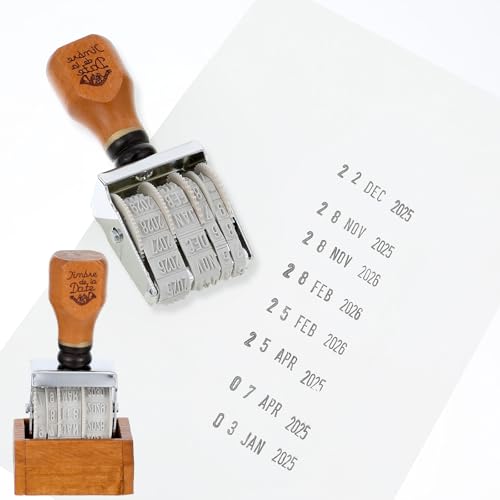 Roller Date Stamp Retro Date Stamper Self Inking 2025-2036