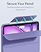 ESR for iPad Air 13 Inch Case M4/M3/M2 (2026/2025/2024) with Pencil Holder, Removable Magnetic Cover, Vertical Stand, Fully Supports Pencil Pro and Pencil(USB-C), Rebound 360 Series, Purple