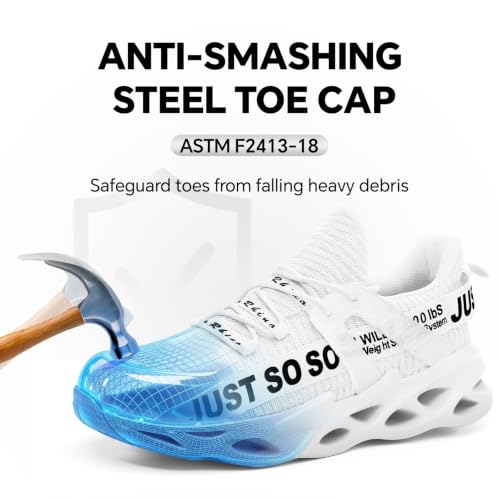 Image of Furuian Steel Toe Shoes for Men Women Slip On Comfortable Safety Shoes