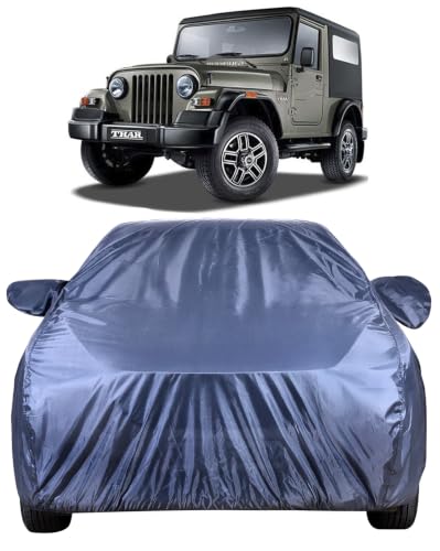 Image of Autofact Car Cover for Thar 2011-2019 | Water-Resistant Car Body Cover | All Weather Light-Weight Triple-Stitched Outdoor Shield with UV Protection, Dustproof & Heat-Resistant