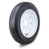WANDA Trailer Tire Wheel Assembly 4.80-12 6-Ply C 79M 5 Lug on 4.5' PCD White Spoke Rim