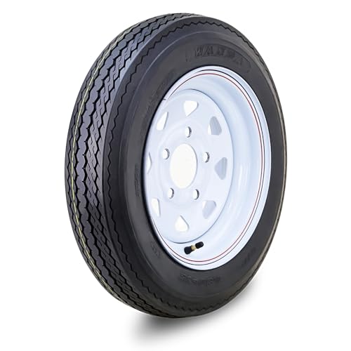 WANDA Trailer Tire Wheel Assembly 4.80-12 6-Ply C 79M 5 Lug on 4.5 PCD White Spoke Rim