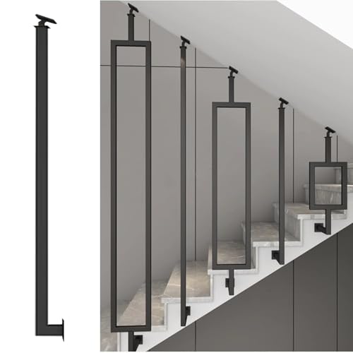 Balustres métalliques montage latéral pour escalier incliné, garde-corps robuste avec vis