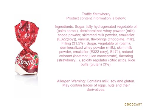 Image of Elvan Truffle Assortment Mini Bag, Truffle Mix Assortment Of Hazelnut, Strawberry and Coconut flavoured cream filled rice puff milk cocoa products (150 gram) (Pack of 2)