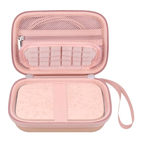 Elonbo Amberlit RG35XX 2024 Console de Jeu Portable Valise, Sac de Rangement de Voyage pour Console de Jeu Vintage IPS, Support de gestionnaire de Jeu vidéo Portable Classic Simulator, Or Rose