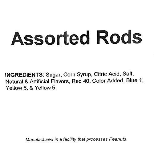 Sweetgourmet Assorted Fruit Flavored Rods | Wrapped Hard Candy | 2 Pounds #TOP4