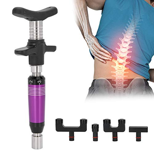 Manual Chiropractic Tool, 6 Levels Manual Spinal Massager, Portable Chiropractic Adjustment Correction Kit Spine Back Massage Tool for Vertebration, Thoracic and Scoliosi