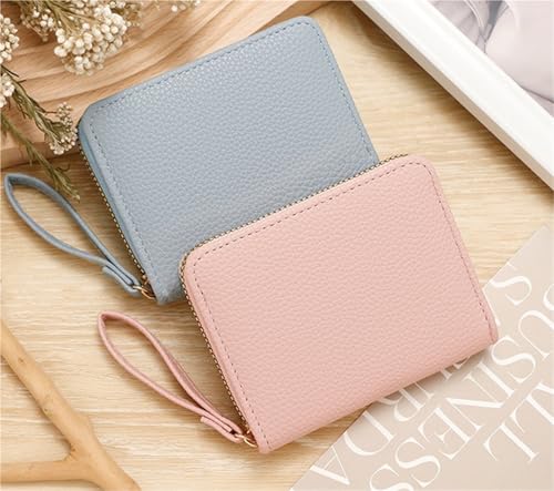 Fashion Wallet with Multiple Card Slots and Coin Purse, Solid Color, Large Capacity Zipper Wallet(Gray) 5