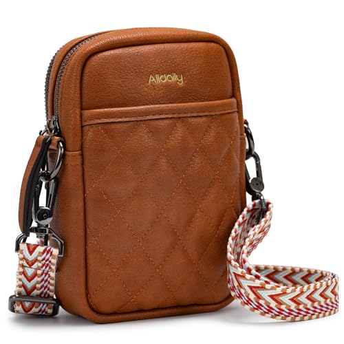 Image of Alldaily Small Crossbody Bag for Women Vegan Leather Phone Purse with Card Slots