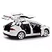 ANTSIR Car Model X 1:32 Scale Alloy diecast Pull Back Electronic Toys with Lights and Music,Mini Vehicles Toys for Kids Gift (White)