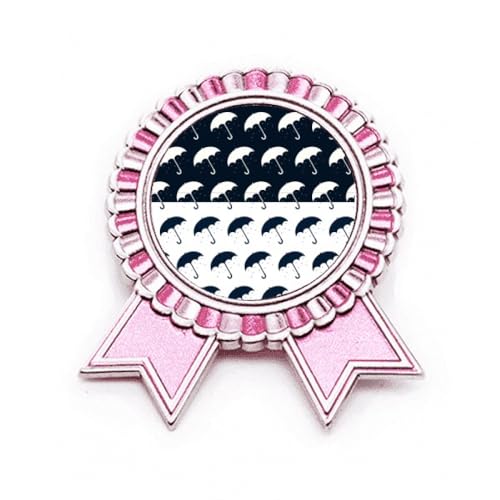 Broche parapluie noir et blanc accessoire mode en métal Winner Award M