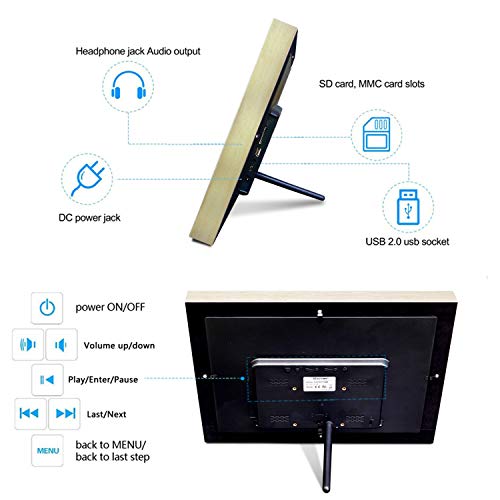 Image of X Electron 15 inch Metallic Digital Photo Frame with 1080P Support Resolution, Silver (DPF1404S)
