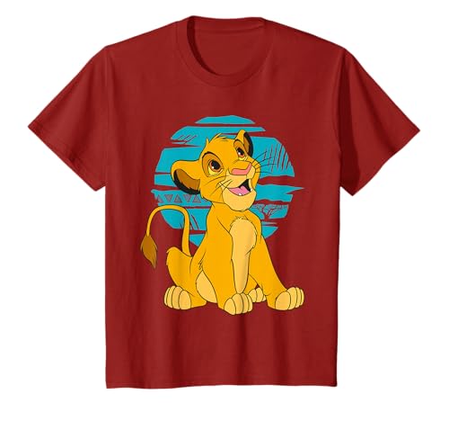 Disney The Lion King Young Simba Happy Blue Retro T-Shirt