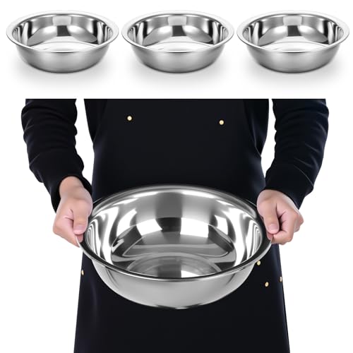 4 Pcs Stainless Steel Mixing Bowl Nesting Metal Prep Salad