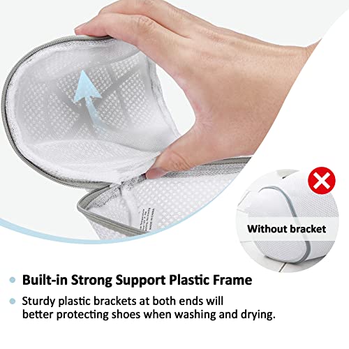 Gogooda Shoe Washing Bags Mesh Laundry Wash Bag For Washing Machine, Sneaker Cleaning Bag-7"×15", 2 Pack #TOP2