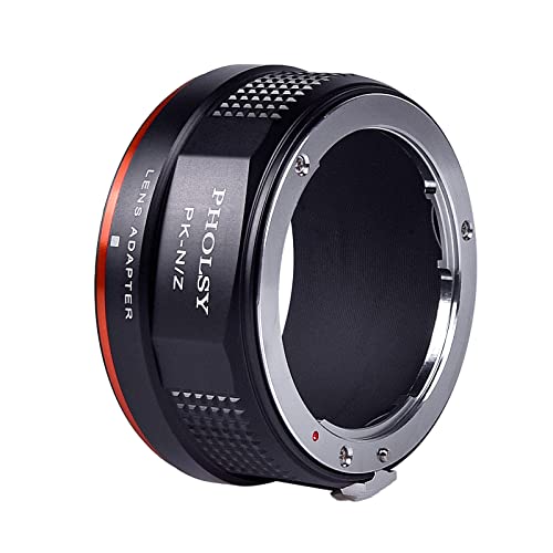 Image of PHOLSY Lens Mount Adapter Compatible with Pentax K PK Lens to Nikon Z Mount Camera Body Compatible with Nikon Z fc, Z30, Z9, Z8, Z6 II, Z7 II, Z6, Z7, Z5, Z50