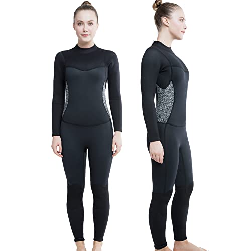 Flexel Womens Wetsuit Full Body 3Mm, Wet Suits For Women In Cold Water Plus Size, Neoprene Scuba Diving Suit Long Sleeve For Surfing Swimming Snorkeling #TOP3