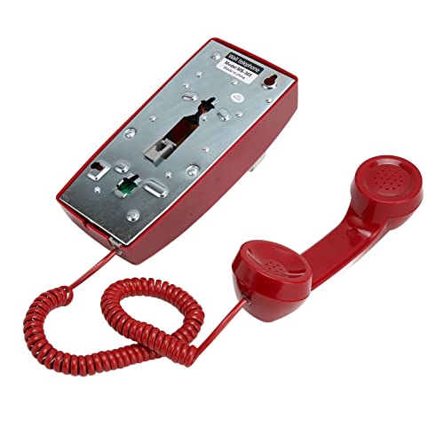 Téléphones muraux vintage fixes étanches avec combiné rétro à cordon - 3