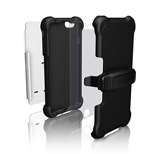 Ballistic Tough Jacket Maxx With Holster For Iphone 6 Plus 5.5-Inch - Retail Packaging - Black/White #TOP1