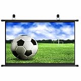 FACC 60 Inch Outdoor Projector Screen Pull Down, Projection Screen 4k Hd, Portable Projector Screen...