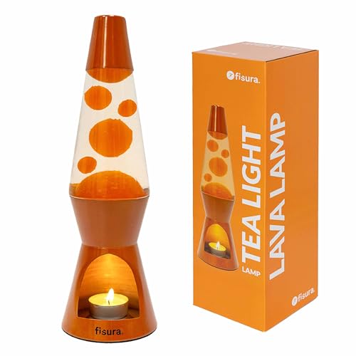 Fisura - Lava Lamp with Candle. Electricity-Free. Terracota Design. Eco-Friendly