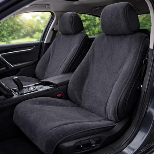 Image of Office Chair Towel | 500 GSM Towel with Tie Knot | Luxury Car Seat Towel Cover's | 100% Cotton Towel for Large Size | 70x140 CM | Pack of 1 - Dark Grey