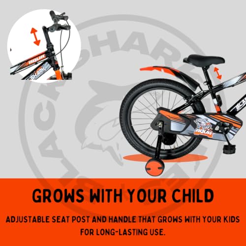 Image of BLACK SHARK Aqua Bikes for Kids Bike Brake | Bicycle for Boys & Girls | Frame | 90% Pre-Assembled |