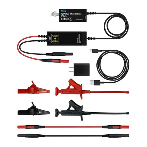 Image of Micsig DP7000 High Voltage Differential Probe Kit, 7000V 100MHz, 3.5ns Rise Time, 100X /1000X Attenuation Rate, Oscilloscope Probe Kit Accessory
