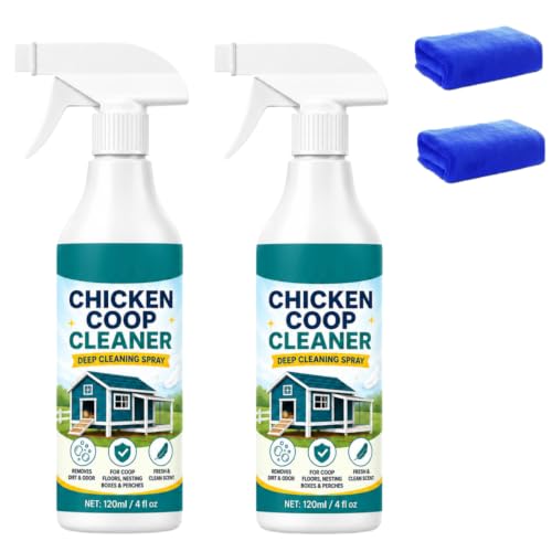 Chicken Coop Cleaning Spray, Farm Indoor and Outdoor Cleaning Spray, suitable for floors, laying boxes, perches, and racks [���s�A��