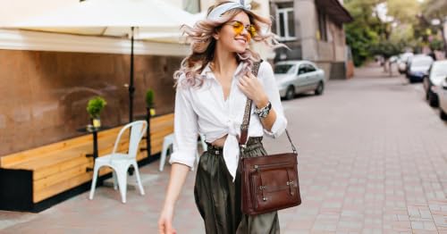 Image of Iswee Soft Leather Crossbody Bags for Women Shoulder Handbags Multi Pockets