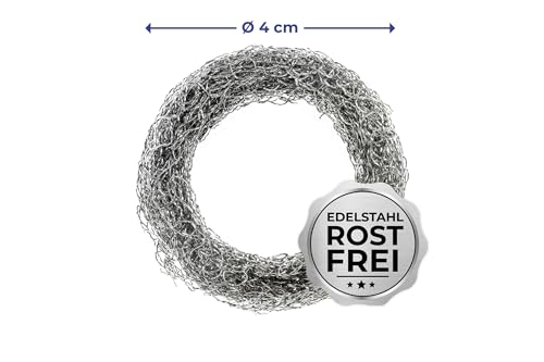 Kalkfänger Mod. Hexi Edelstahl Kalkschutz Wasserkocher Zubehör Entkalker Kalkfilter Energiesparen ohne Chemie 2er Set 4 x 2 cm Silber